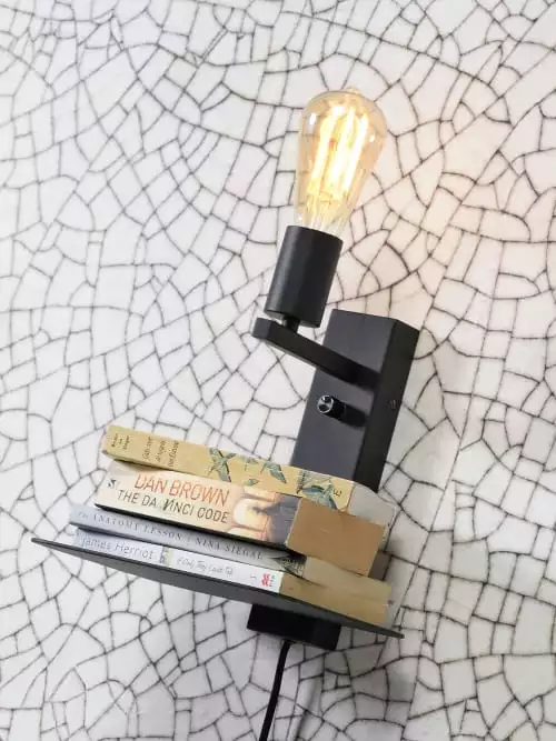 It's About Romi Appliques Murales Et Spots Applique Noire Avec Tablette H25cm 3 It's About Romi Appliques Murales Et Spots Applique Noire Avec Tablette H25cm – Image 3