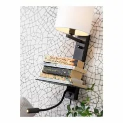 It's About Romi Appliques Murales Et Spots Applique Noire Avec Tablette Liseuse Et Abat-jour H52cm 11 It's About Romi Appliques Murales Et Spots Applique Noire Avec Tablette Liseuse Et Abat-jour H52cm -Luminaires Soldes Boutique applique noire avec tablette liseuse et abat jour h52cm 11