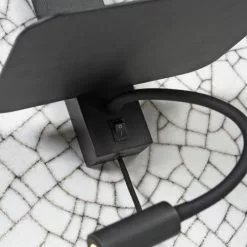 It's About Romi Appliques Murales Et Spots Applique Noire Avec Tablette Liseuse Et Abat-jour H52cm -Luminaires Soldes Boutique applique noire avec tablette liseuse et abat jour h52cm 17