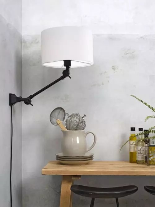 It's About Romi Appliques Murales Et Spots Applique Noire Flexible Et Abat-jour Blanc L65cm 2 It's About Romi Appliques Murales Et Spots Applique Noire Flexible Et Abat-jour Blanc L65cm – Image 2