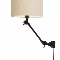 It's About Romi Appliques Murales Et Spots Applique Noire Flexible Et Abat-jour L65cm