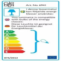 Globen Lighting Appliques Murales Et Spots Applique/plafonnier De Salle De Bain Métal/verre D16cm -Luminaires Soldes Boutique applique plafonnier de salle de bain metal verre d16cm 2