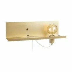 Girard Sudron Appliques Murales Et Spots Applique Tablette Avec Port USB En Métal Dorée L50cm -Luminaires Soldes Boutique applique tablette avec port usb en metal doree l50cm 2