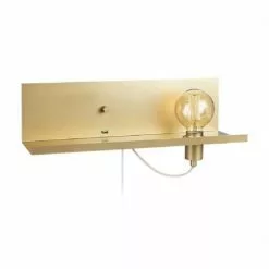 Girard Sudron Appliques Murales Et Spots Applique Tablette Avec Port USB En Métal Dorée L50cm