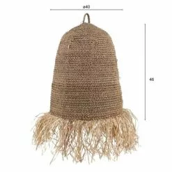 Pirouette Paris Suspensions Cache-ampoule En Fibres Végétales Avec Franges -Luminaires Soldes Boutique cache ampoule en fibres vegetales avec franges 3