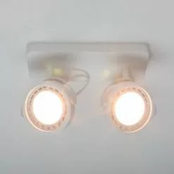 Zuiver Appliques Murales Et Spots Double Spot En Métal Blanc -Luminaires Soldes Boutique double spot en metal blanc 5