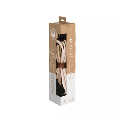 Hoopzi Suspensions Fil électrique En Tissu Luminaire Beige 4,5m 4 Hoopzi Suspensions Fil électrique En Tissu Luminaire Beige 4,5m – Image 4