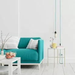 Hoopzi Suspensions Fil électrique En Tissu Luminaire Turquoise 4,5m 8 Hoopzi Suspensions Fil électrique En Tissu Luminaire Turquoise 4,5m -Luminaires Soldes Boutique fil electrique en tissu luminaire turquoise 4 5m 2