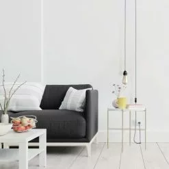 Hoopzi Suspensions Fil électrique En Tissu Luminaire Zigzag Blanc Noir 4,5m -Luminaires Soldes Boutique fil electrique en tissu luminaire zigzag blanc noir 4 5m 2