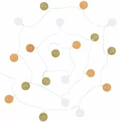 Maisons Du Monde Guirlandes Et Décorations Lumineuses Guirlande Blanche Et Kaki 20 LED L370