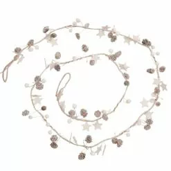 Maisons Du Monde Guirlandes Et Cimiers Guirlande Lumineuse 20 LED étoiles Et Pommes De Pin L220