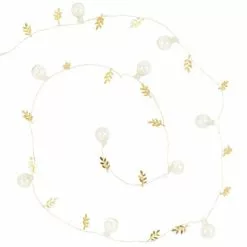 Maisons Du Monde Guirlandes Et Décorations Lumineuses Guirlande Lumineuse Blanche Et Dorée 10 LED L120