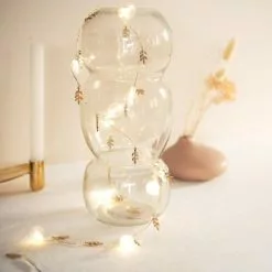 Maisons Du Monde Guirlandes Et Décorations Lumineuses Guirlande Lumineuse Blanche Et Dorée 10 LED L120 -Luminaires Soldes Boutique guirlande lumineuse blanche et doree 10 led l120 1000 0 29 227579 3