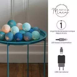 La Case De Cousin Paul Guirlandes Et Décorations Lumineuses Guirlande Lumineuse Bleue Et Grise -Luminaires Soldes Boutique guirlande lumineuse bleue et grise 3