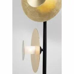 Kare Design Lampadaires Lampadaire 3 Disques En Acier Doré Et Marbre H160 -Luminaires Soldes Boutique lampadaire 3 disques en acier dore et marbre h160 2