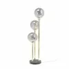 Kare Design Lampadaires Lampadaire 3 Globes En Verre, Acier Doré Et Marbre H83