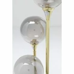Kare Design Lampadaires Lampadaire 3 Globes En Verre, Acier Doré Et Marbre H83 -Luminaires Soldes Boutique lampadaire 3 globes en verre acier dore et marbre h83 2