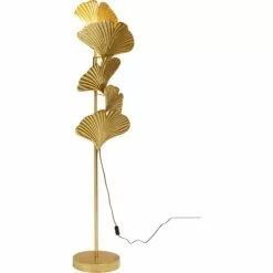 Kare Design Lampadaires Lampadaire 5 Feuilles De Ginkgo En Acier Doré H160 -Luminaires Soldes Boutique lampadaire 5 feuilles de ginkgo en acier dore h160 3