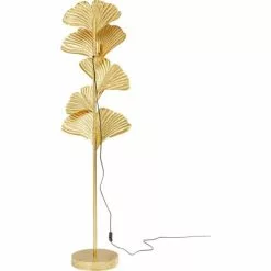 Kare Design Lampadaires Lampadaire 5 Feuilles De Ginkgo En Acier Doré H160 -Luminaires Soldes Boutique lampadaire 5 feuilles de ginkgo en acier dore h160 4
