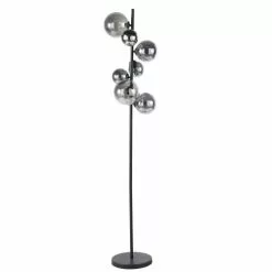 Maisons Du Monde Lampadaires Lampadaire 7 Globes En Verre Fumé Et Métal Noir H155