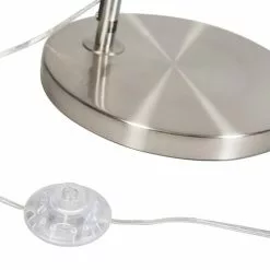 QAZQA Lampadaires Lampadaire à Arc En Acier Gris -Luminaires Soldes Boutique lampadaire a arc en acier gris 3