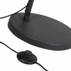 QAZQA Lampadaires Lampadaire à Arc En Acier Noir -Luminaires Soldes Boutique lampadaire a arc en acier noir 7