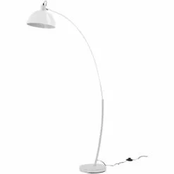 ATHM DESIGN Lampadaires Lampadaire Abat Jour Et Pied Métal Blanc -Luminaires Soldes Boutique lampadaire abat jour et pied metal blanc 2