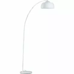 ATHM DESIGN Lampadaires Lampadaire Abat Jour Et Pied Métal Blanc
