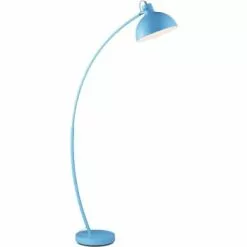 ATHM DESIGN Lampadaires Lampadaire Abat Jour Et Pied Métal Bleu -Luminaires Soldes Boutique lampadaire abat jour et pied metal bleu 2