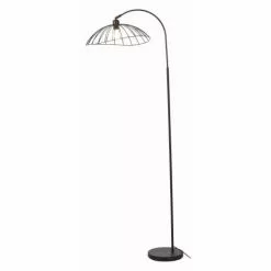 ATHM DESIGN Lampadaires Lampadaire Abat Jour Et Pied Métal Noir -Luminaires Soldes Boutique lampadaire abat jour et pied metal noir 14