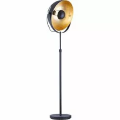 ATHM DESIGN Lampadaires Lampadaire Abat Jour Et Pied Métal Noir