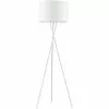 ATHM DESIGN Lampadaires Lampadaire Abat Jour Tissu Blanc Et Pied Métal