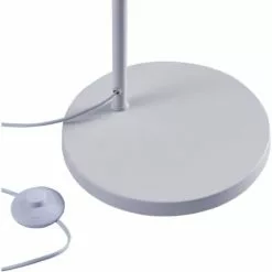 ATHM DESIGN Lampadaires Lampadaire Abat Jour Tissu Blanc Pied Métal -Luminaires Soldes Boutique lampadaire abat jour tissu blanc pied metal 6