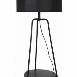 ATHM DESIGN Lampadaires Lampadaire Abat Jour Tissu Noir Et Pieds Métal Noir -Luminaires Soldes Boutique lampadaire abat jour tissu noir et pieds metal noir 3