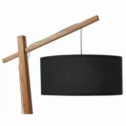 ATHM DESIGN Lampadaires Lampadaire Abat Jour Tissu Noir Pied Bois -Luminaires Soldes Boutique lampadaire abat jour tissu noir pied bois 4