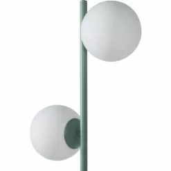 ATHM DESIGN Lampadaires Lampadaire Abat Jour Verre Pied Metal Brossé Bleu -Luminaires Soldes Boutique lampadaire abat jour verre pied metal brosse bleu 2