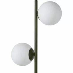 ATHM DESIGN Lampadaires Lampadaire Abat Jour Verre Pied Metal Brossé Vert Kaki -Luminaires Soldes Boutique lampadaire abat jour verre pied metal brosse vert kaki 4