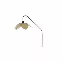 Wadiga Lampadaires Lampadaire Arc Métal Noir Et Abat-jour Rotin Synthétique 45x72x165cm -Luminaires Soldes Boutique lampadaire arc metal noir et abat jour rotin synthetique 45x72x165cm 1