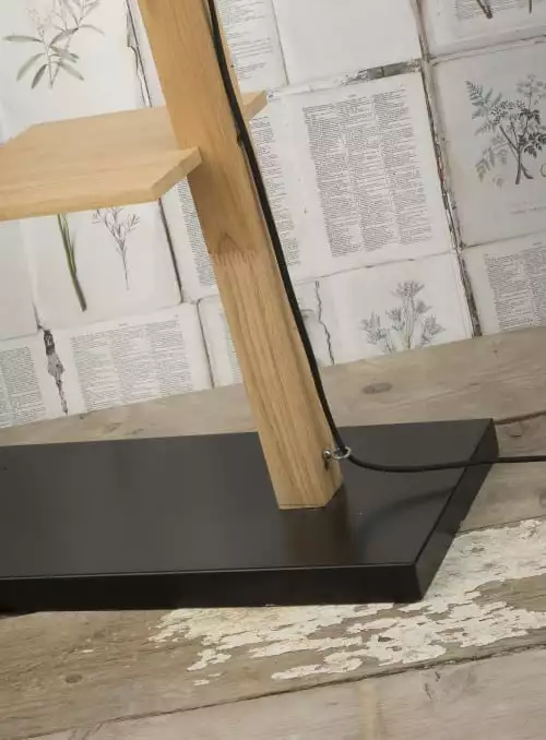 It's About Romi Lampadaires Lampadaire Avec étagères Métal/bois Noir H168cm 3 It's About Romi Lampadaires Lampadaire Avec étagères Métal/bois Noir H168cm – Image 3