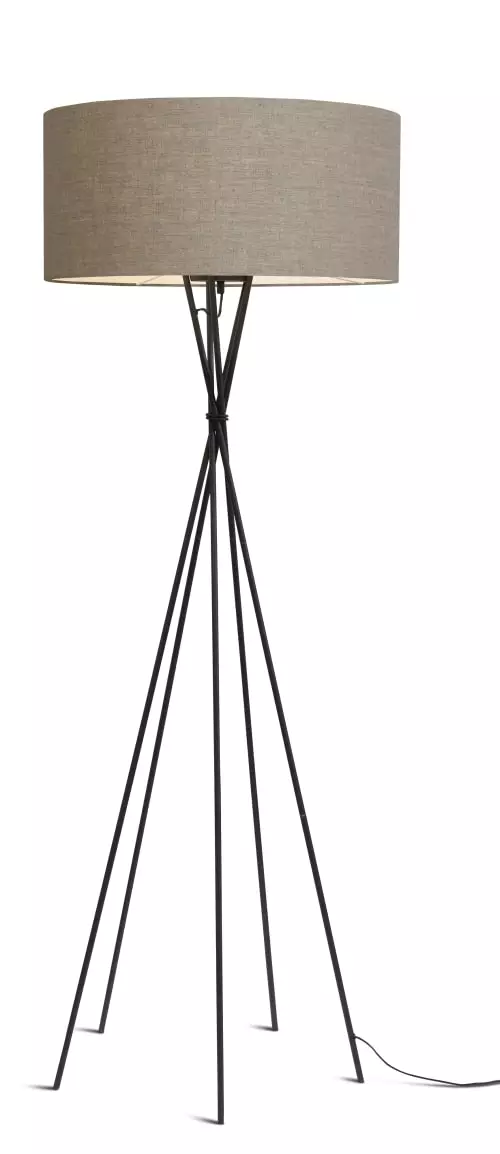 It's About Romi Lampadaires Lampadaire Avec Pieds Noirs Et Abat-jour Gris H175cm 4 It's About Romi Lampadaires Lampadaire Avec Pieds Noirs Et Abat-jour Gris H175cm – Image 4