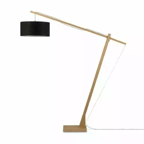 Good & Mojo Lampadaires Lampadaire Bambou/lin Gris H207cm 1 Good & Mojo Lampadaires Lampadaire Bambou/lin Gris H207cm