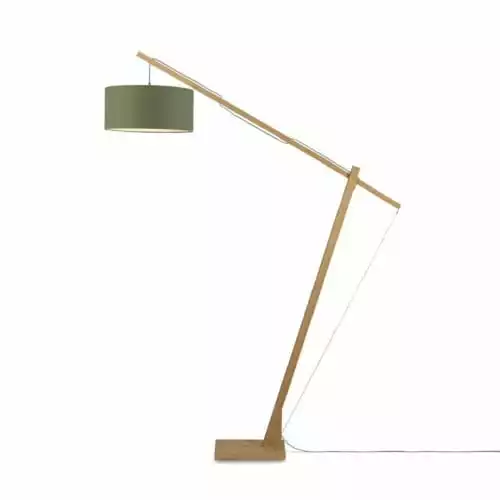 Good & Mojo Lampadaires Lampadaire Bambou/lin Vert H207cm 1 Good & Mojo Lampadaires Lampadaire Bambou/lin Vert H207cm