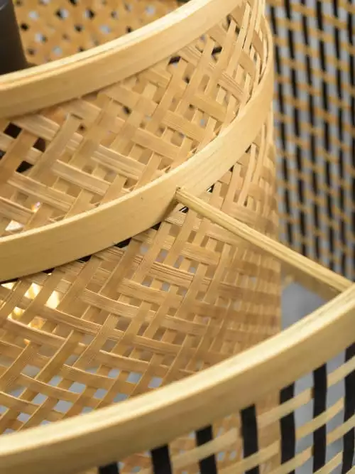 Good & Mojo Lampadaires Lampadaire Bambou Noir H176cm 4 Good & Mojo Lampadaires Lampadaire Bambou Noir H176cm – Image 4