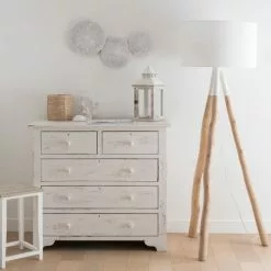Maisons Du Monde Lampadaires Lampadaire Branche D'eucalyptus Et Abat-jour Blanc H152 -Luminaires Soldes Boutique lampadaire branche d eucalyptus et abat jour blanc h152 1000 7 29 177436 5