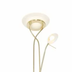 QAZQA Lampadaires Lampadaire En Acier Doré/laiton -Luminaires Soldes Boutique lampadaire en acier dore laiton 5
