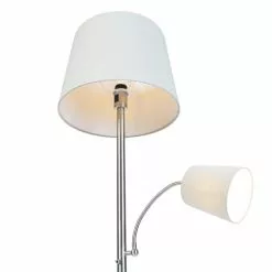 QAZQA Lampadaires Lampadaire En Acier Gris -Luminaires Soldes Boutique lampadaire en acier gris 2