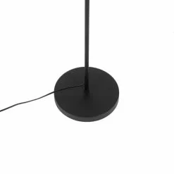 QAZQA Lampadaires Lampadaire En Acier Noir -Luminaires Soldes Boutique lampadaire en acier noir 15