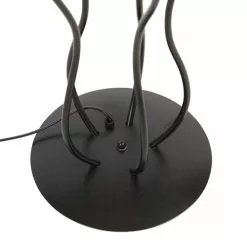 QAZQA Lampadaires Lampadaire En Acier Noir -Luminaires Soldes Boutique lampadaire en acier noir 9
