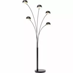 Kare Design Lampadaires Lampadaire En Acier Noir Mat 5 Abat-jours H201 -Luminaires Soldes Boutique lampadaire en acier noir mat 5 abat jours h201 3