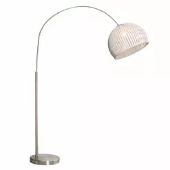 Keria Lampadaires Lampadaire En Bamboo Argente